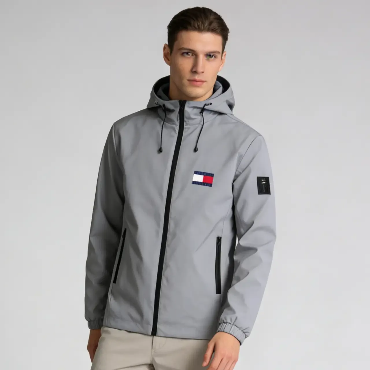 Tommy Hilfiger Reflective Hooded Windbreaker Jacket