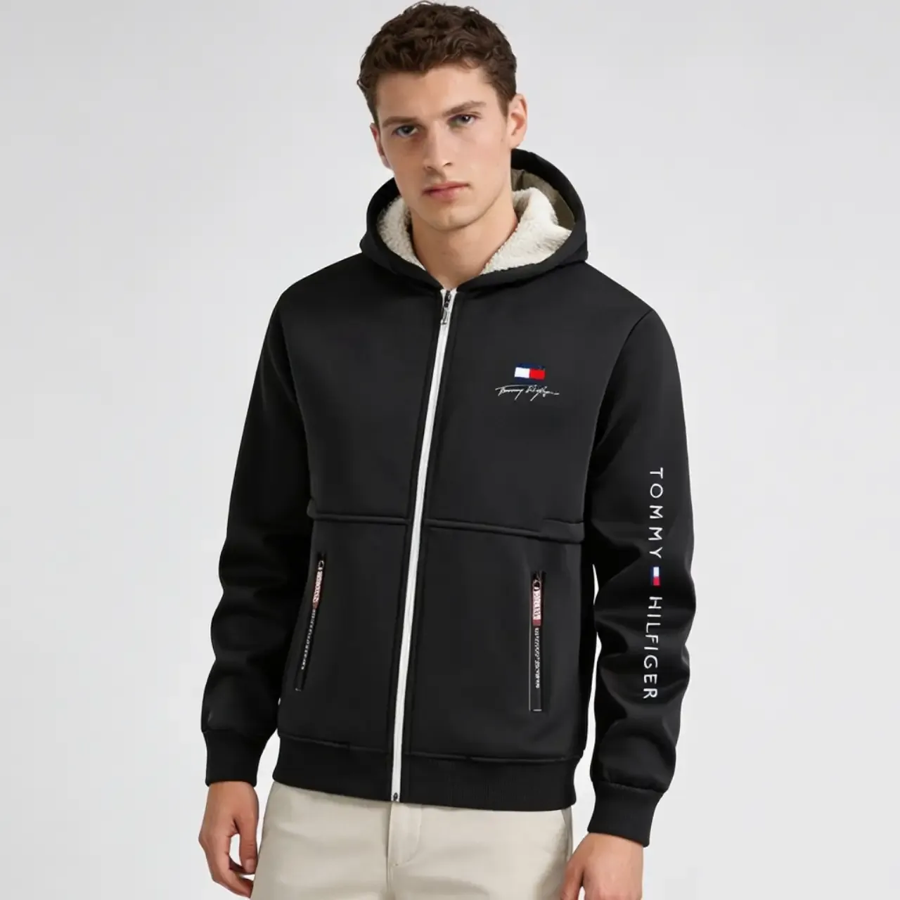 Tommy Hilfiger Racing Logo Zip-Up Hoodie