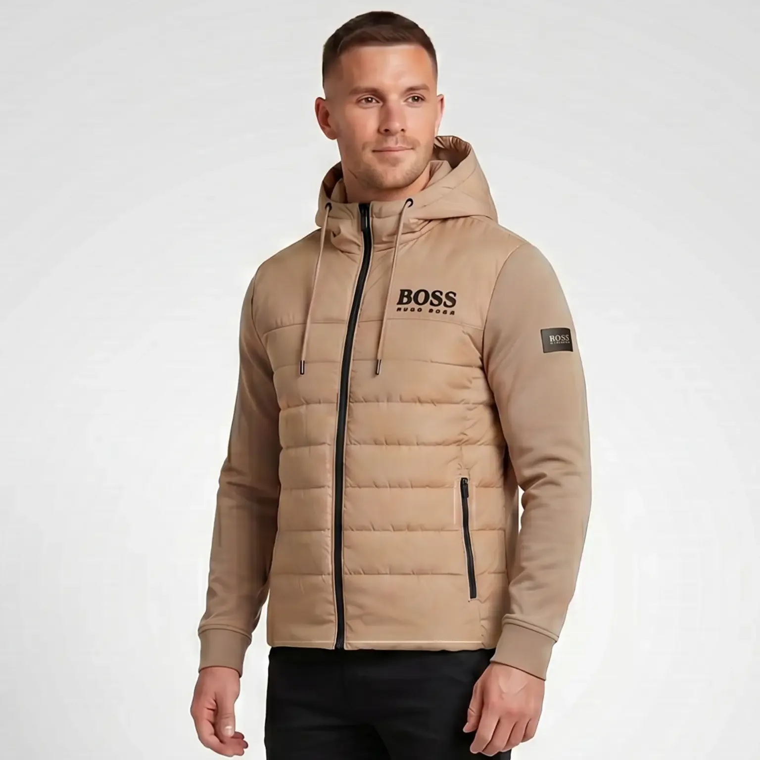Hugo Boss Urban Puffer Jacket Beige - Limited Edition
