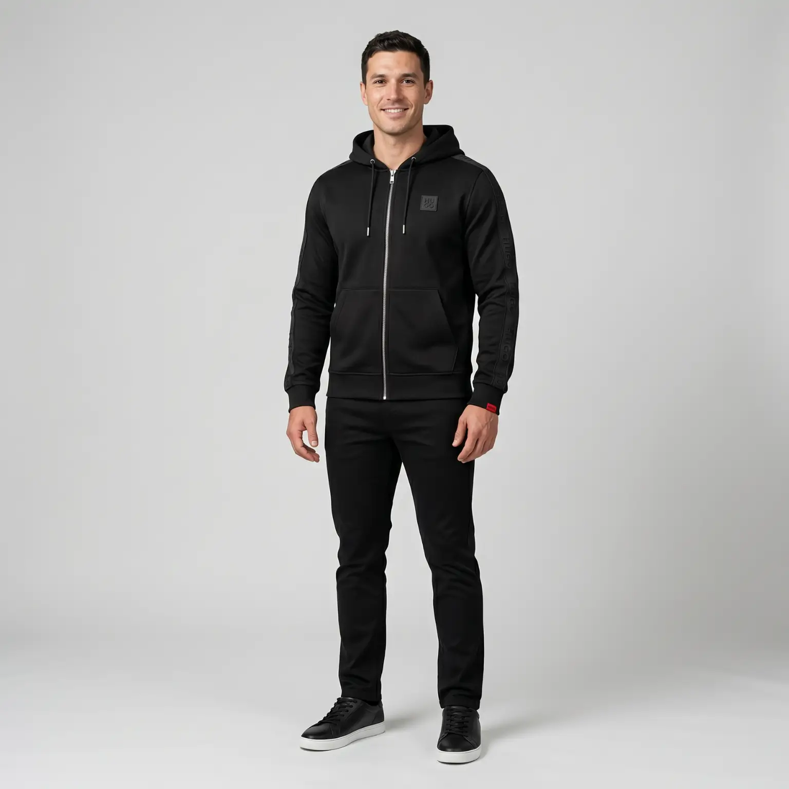 Hugo Signature Tape Hooded Jacket
