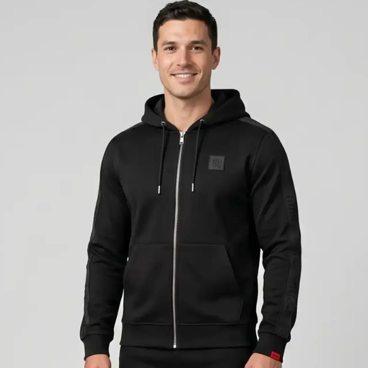 Hugo Signature Tape Hooded Jacket