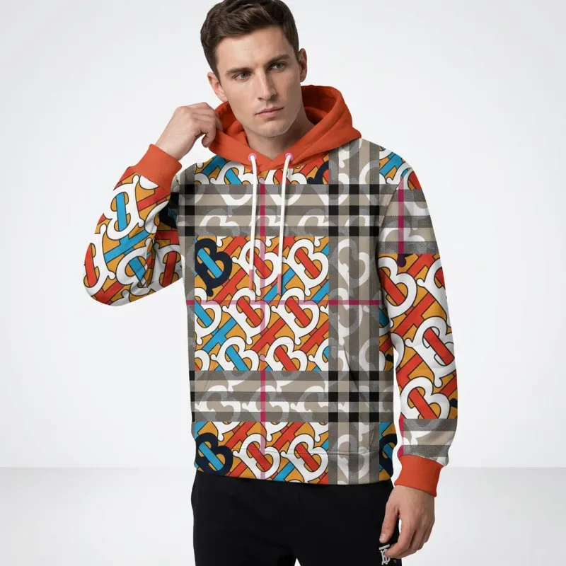 Burberry TB Monogram Check Fusion Hoodie