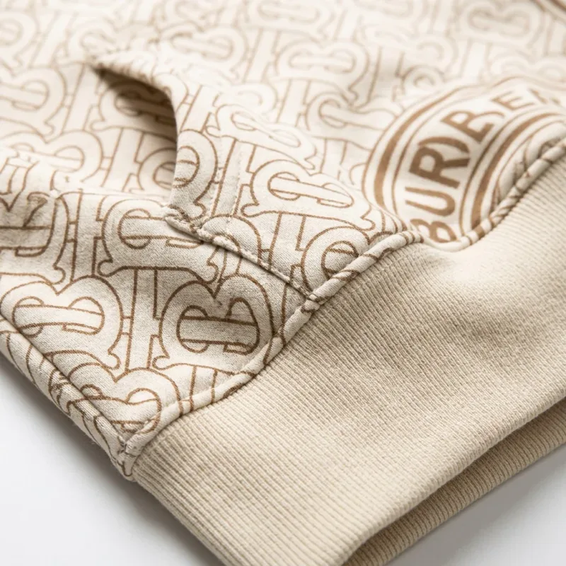 Burberry Monogram Print Hoodie - Beige