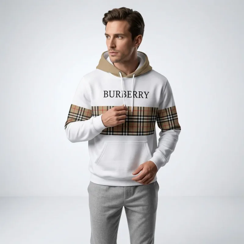 Burberry Heritage Check Panel Hoodie