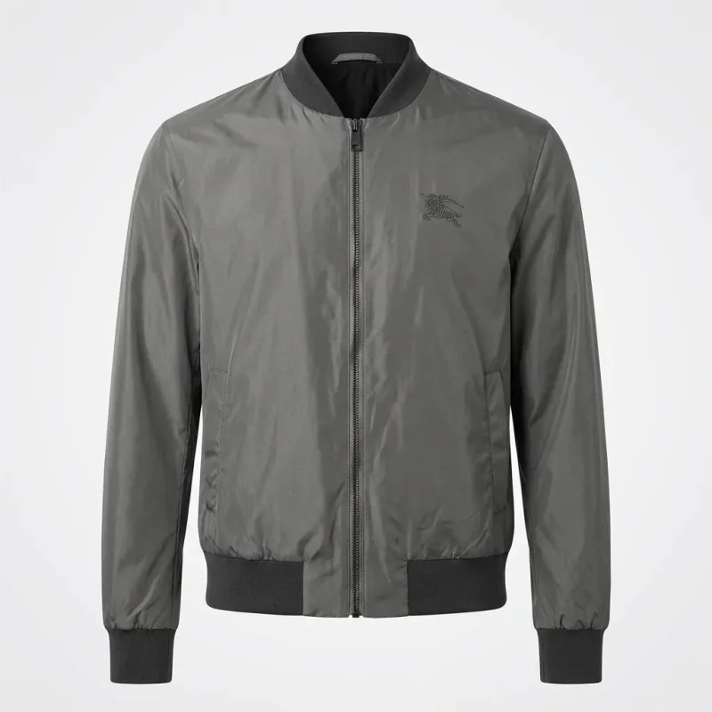 Burberry Reversible Bomber Jacket in Stone Grey