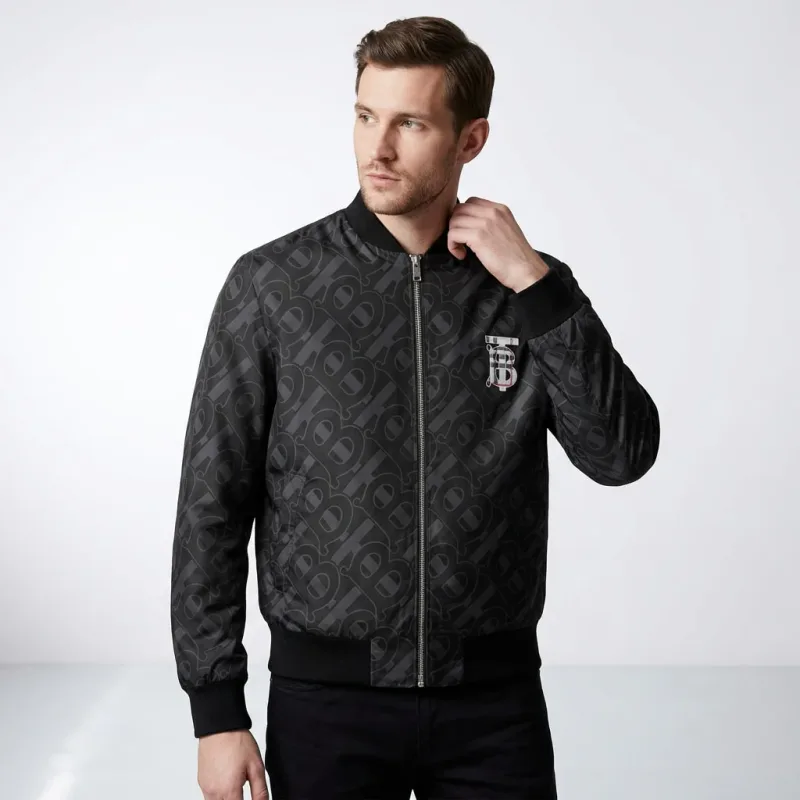 Burberry Monogram Print Bomber Jacket