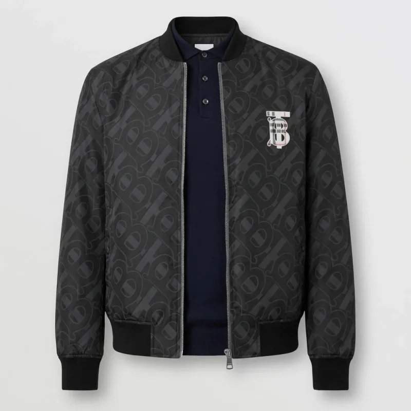 Burberry Monogram Print Bomber Jacket