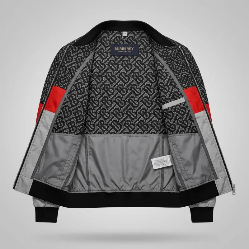 Burberry Monogram Colorblock Bomber Jacket
