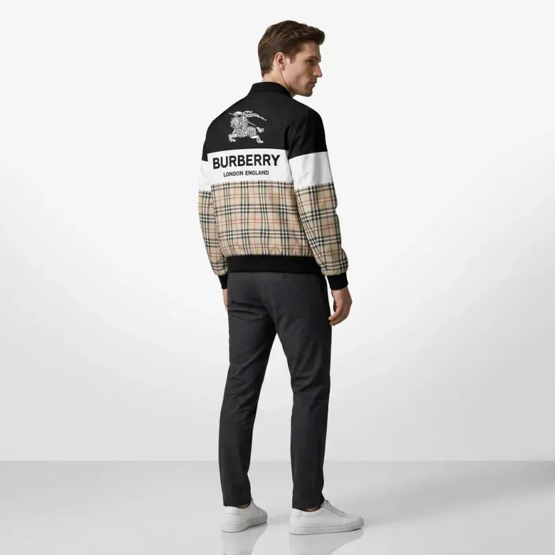 Burberry Logo Check Harrington Jacket