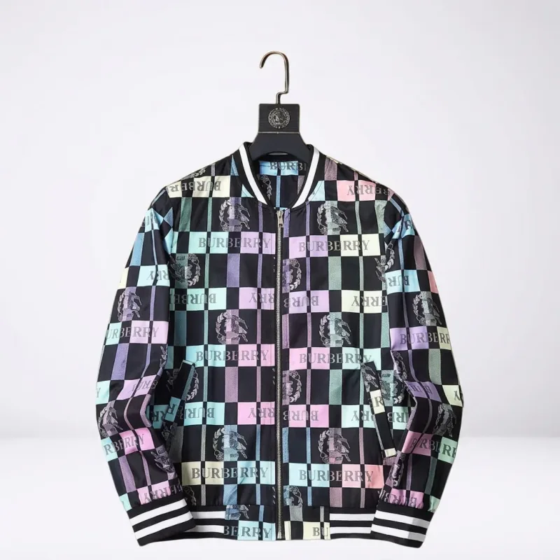 Burberry Checkerboard Logo Bomber Jacket