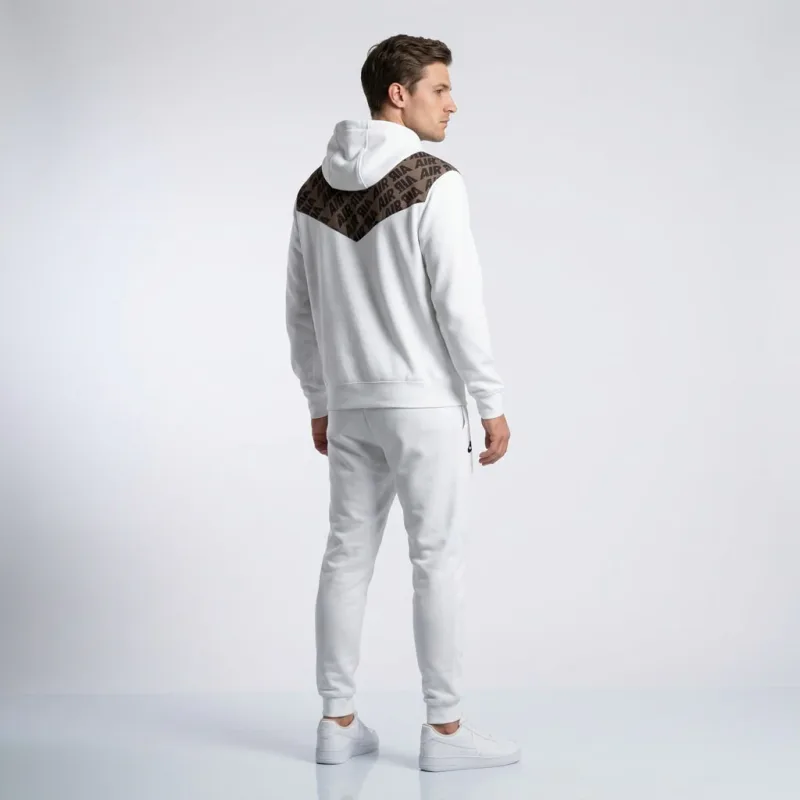 Chevron Monogram Full-Zip Hoodie Tracksuit