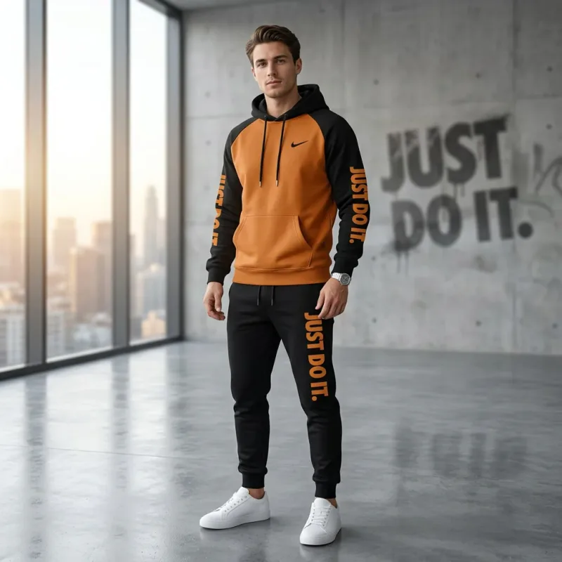 Nike Just Do It Colorblock Hoodie & Jogger Set