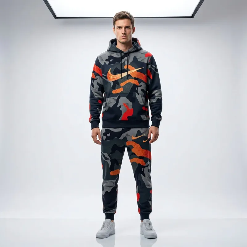 Nike Club Fleece Camo Pullover Hoodie