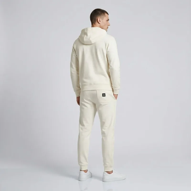 HUGO Cream Full-Zip Hoodie