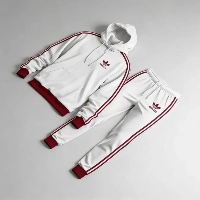 Adidas Originals Three-Stripe Hoodie Tracksuit