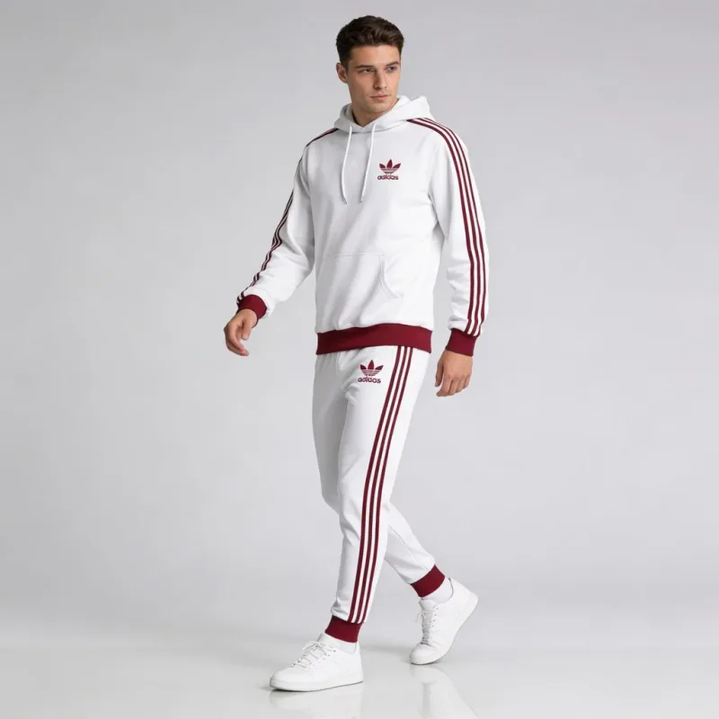 Adidas Originals Three-Stripe Hoodie Tracksuit