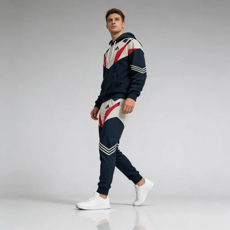 Adidas Geometric Chevron Tracksuit Set