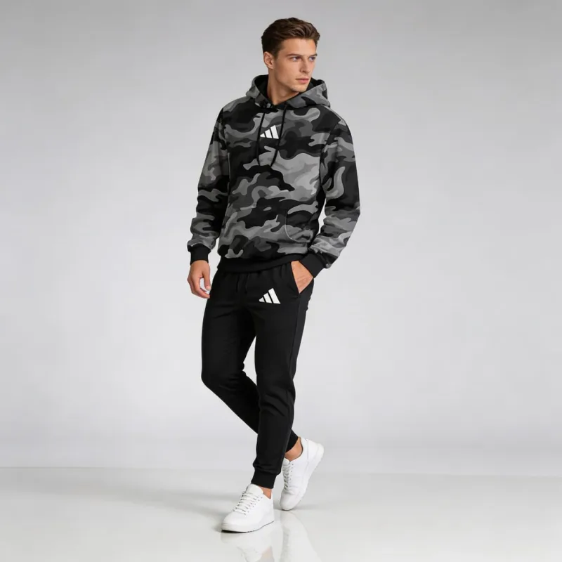 Adidas Camouflage Hoodie & Joggers Set