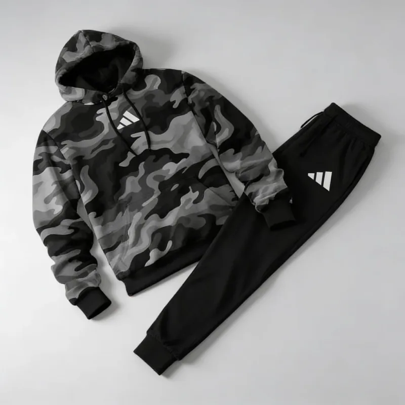 Adidas Camouflage Hoodie & Joggers Set