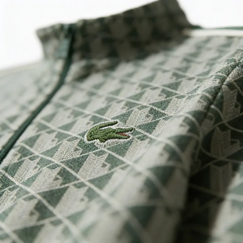 Lacost Geometric Monogram Track Jacket