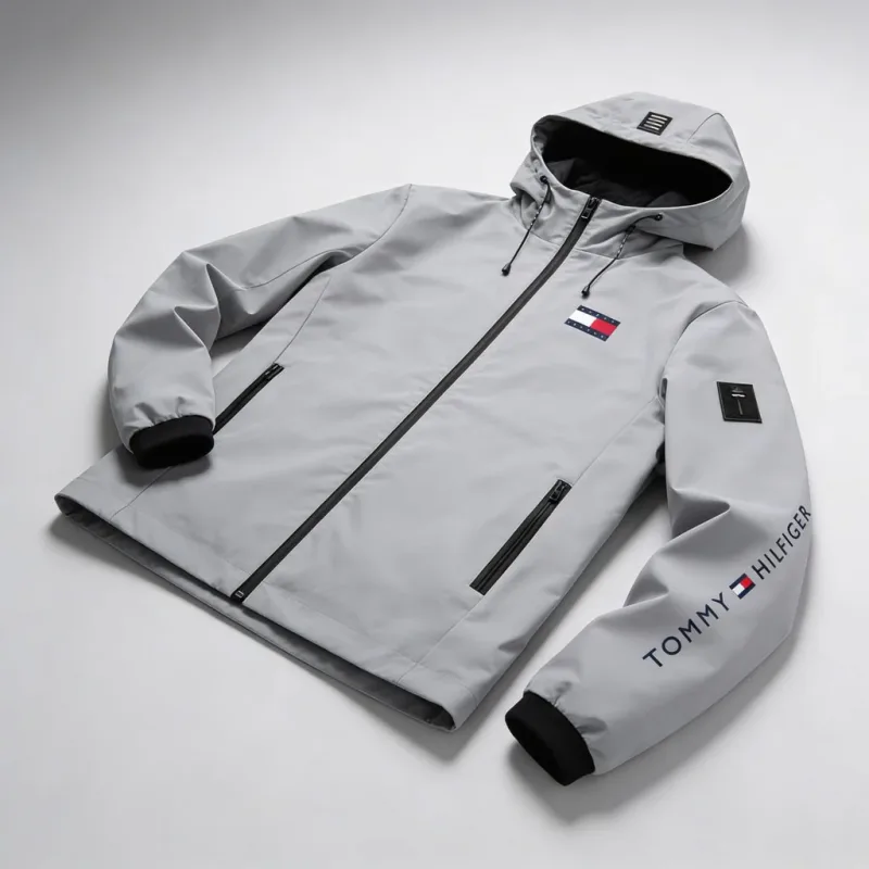 Tommy Hilfiger Reflective Hooded Windbreaker Jacket