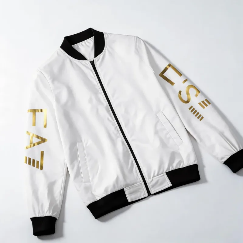RISE Statement Bomber Jacket in White