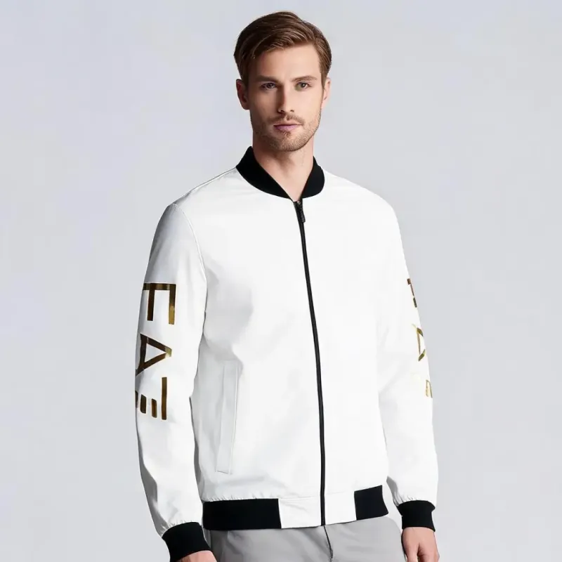 RISE Statement Bomber Jacket in White