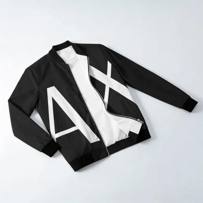 Geometric Reversible Bomber Jacket