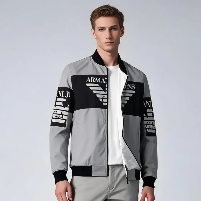 Armani Jeans Logo Bomber Jacket